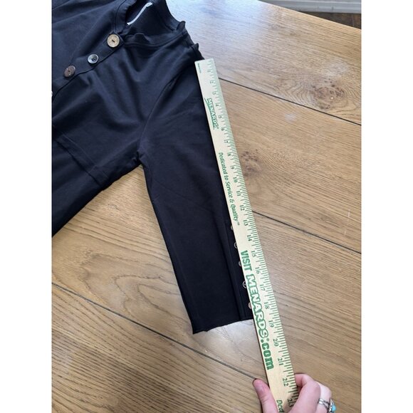 Lulu‎ B Button Down Tunic Top Size Medium Cotton Blend Artsy Lagenlook Stretch - Picture 7 of 11